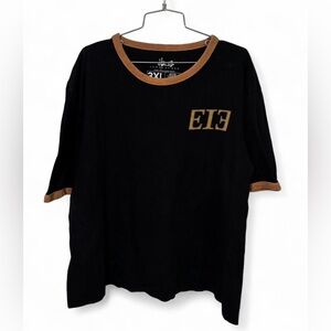 Loot Crate Black Tee with Brown Trim